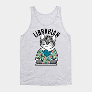 Librarian Cat Tank Top